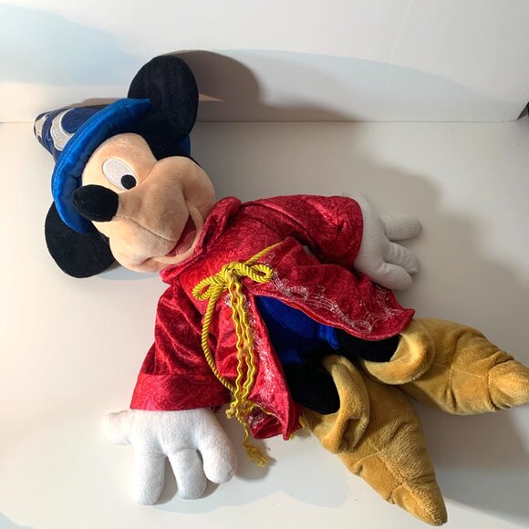 Mickey Mouse Plush Fantasia Sorcerer Wizard Stuffed Disney Parks Fantasmic - Picture 2 of 4
